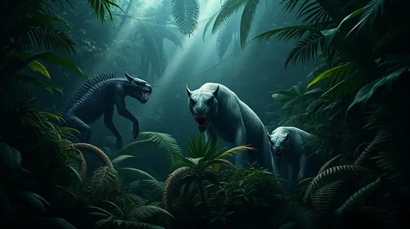 Animales peligrosos acechan en selva tensa