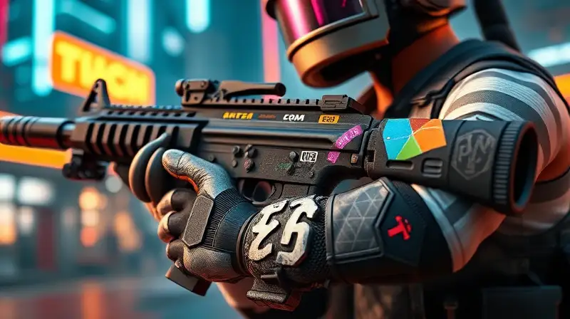 Personaje de PUBG Mobile con arma personalizada