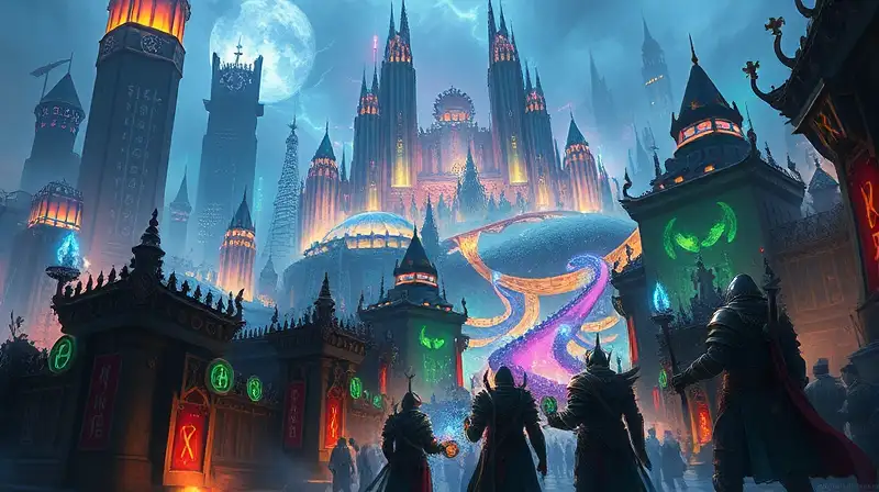 Ciudad fantástica con magia