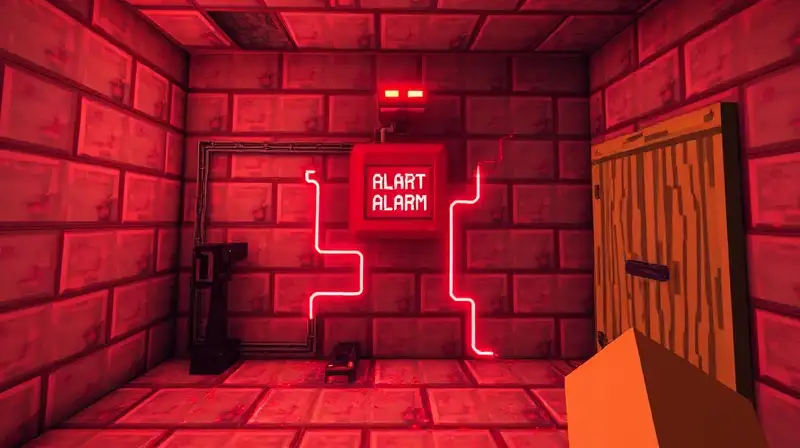 Alarma de redstone simple en Minecraft