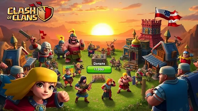 Batalla épica de clan con donaciones