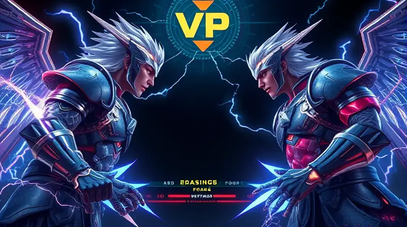 Guerreros futuristas luchan en arena neón