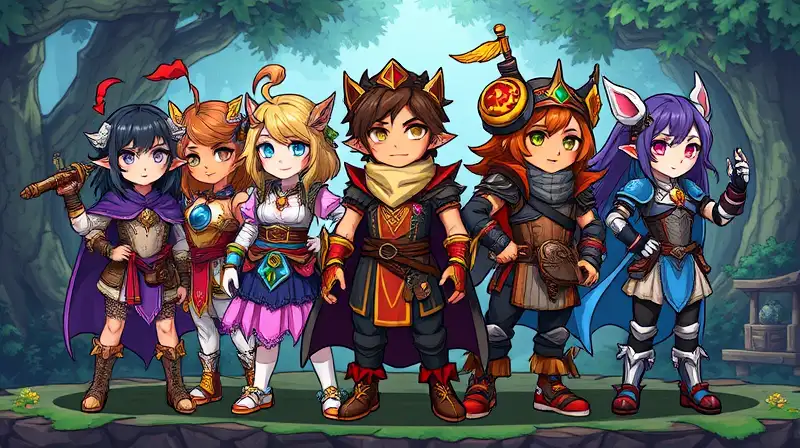 Personaliza personajes fantásticos con estilo pixel
