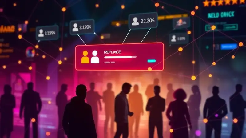 Iconos digitales conectan jugadores en interfaz futurista
