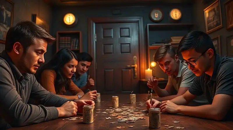 Jugadores resuelven misterios en escape room