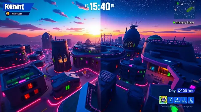 Mapa Fortnite con ciclo día-noche dinámico