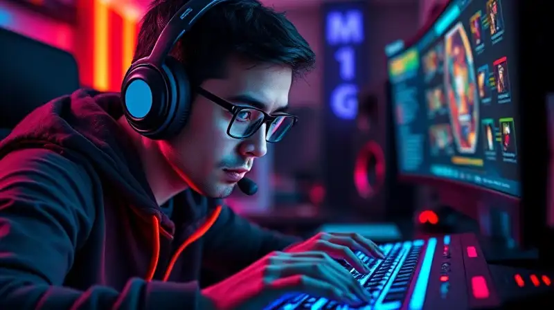 Gamer profesional concentrado en pausa estratégica