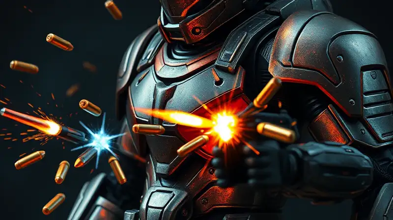 Armadura futurista recibe impactos de balas