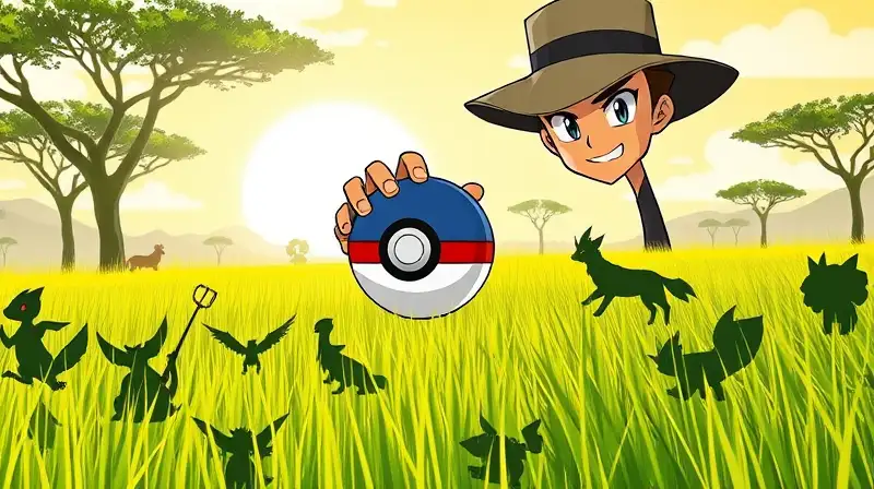 Entrenador en safari con ambiente vibrante