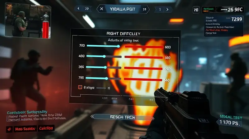 Jugador ajusta dificultad en juego militar