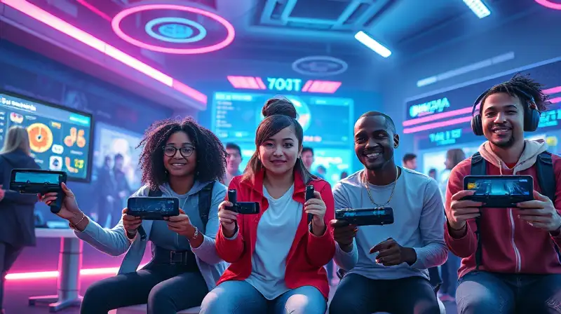 Gamers diversos usan controles adaptativos futuristas