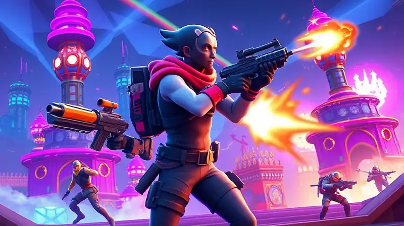 Dos personajes de Fortnite juegan juntos