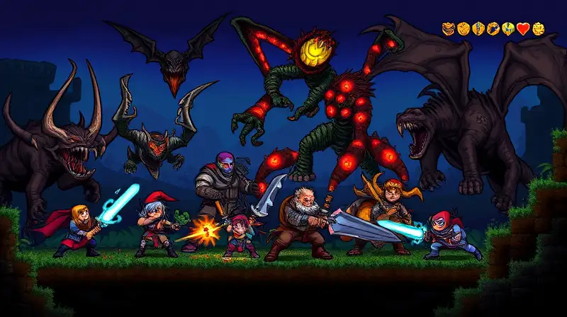 NPCs de Terraria atacados en batalla nocturna