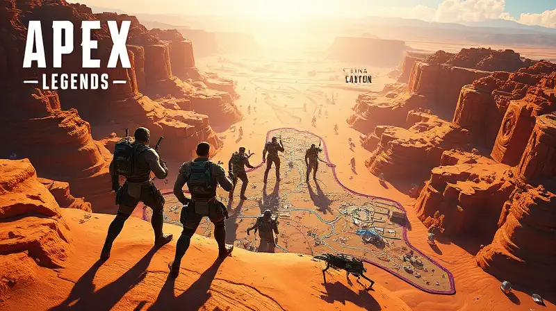 Mapa Kings Canyon con personajes y acción
