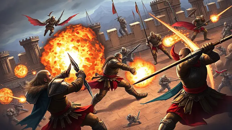 Luchadores estratégicos combaten en campo fortificado