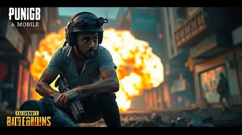 Jugador en PUBG Mobile detrás de cobertura