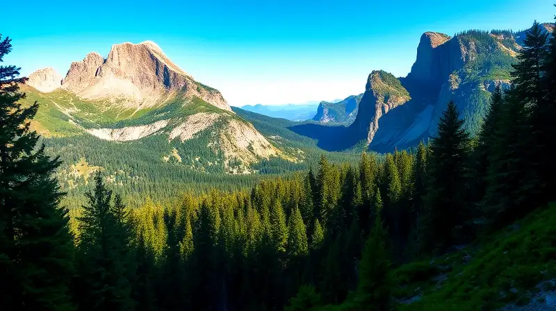 Picos rocosos, bosques verdes y senderos ocultos