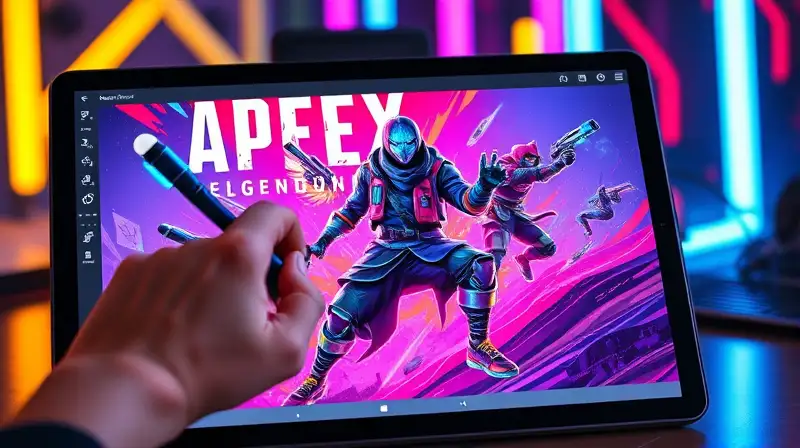 Artista digital crea fanart vibrante de Apex