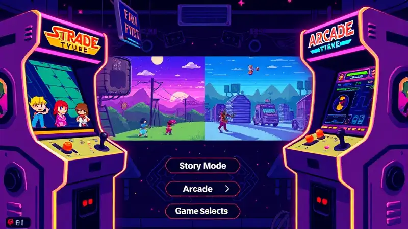 Máquina arcade retro con juego nostálgico
