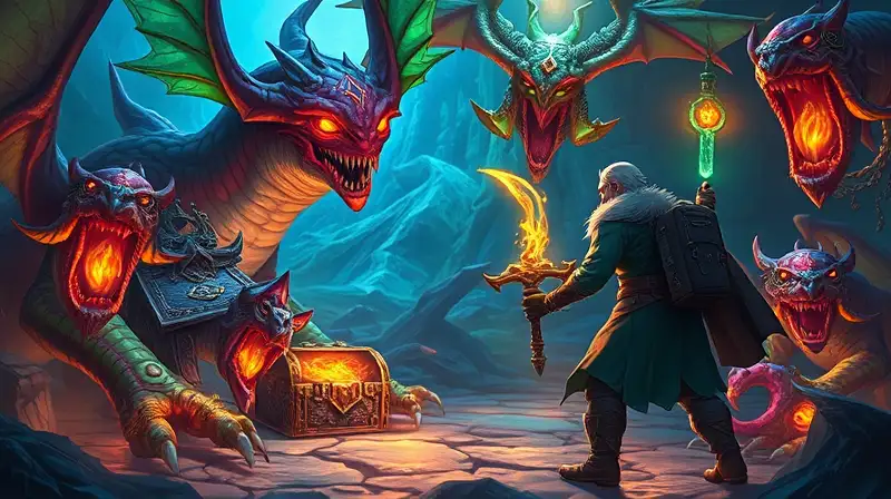Aventura épica con criaturas y magia vibrante