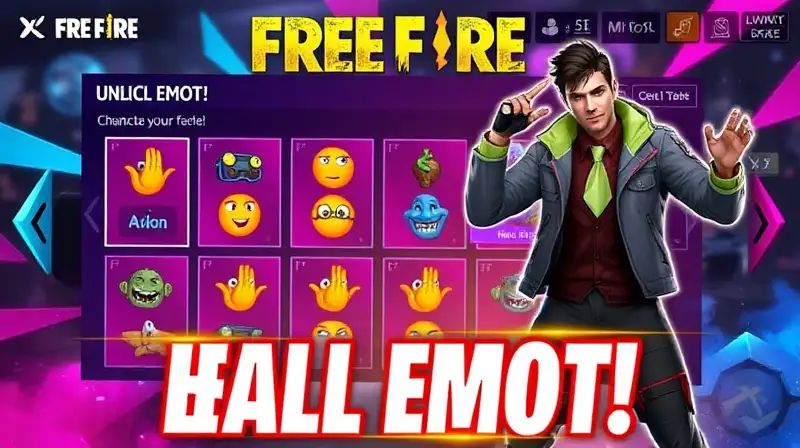 Juego Free Fire con emotes y acción
