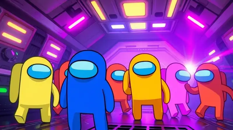 Personajes de Among Us cambian colores vibrantes