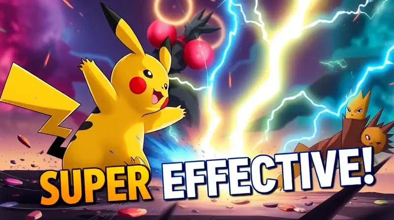 Pikachu usa Thunderbolt en batalla épica