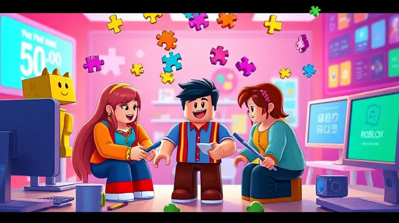 Personajes coloridos crean juego digital creativo