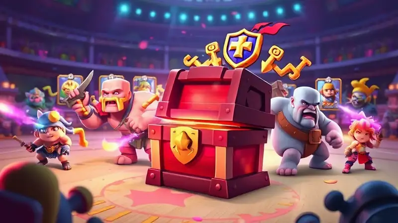 Arena de Clash Royale con efectos mágicos