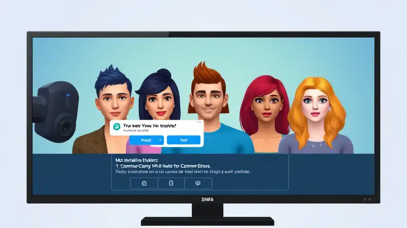 Personajes de Sims con tutorial colorido