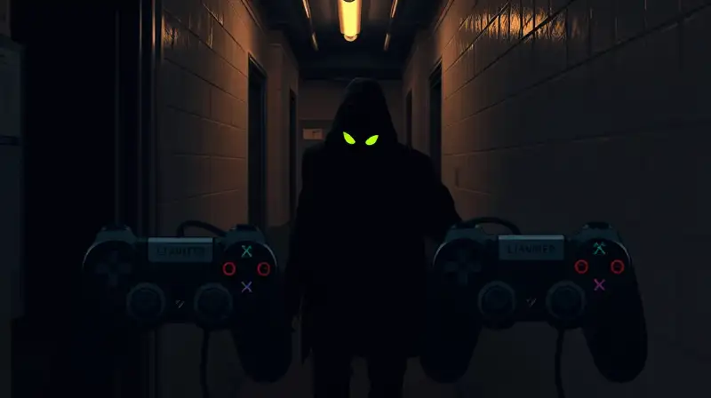 Figura oscura en juego pixelado tenebroso