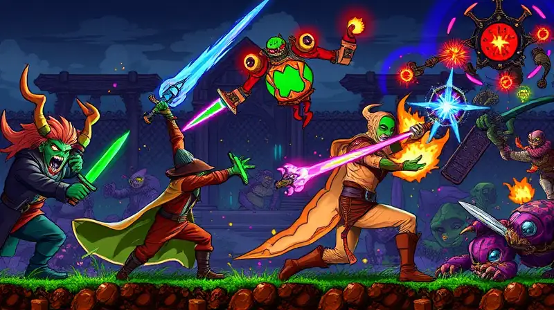 Personaje de Terraria lucha intensamente sin pociones