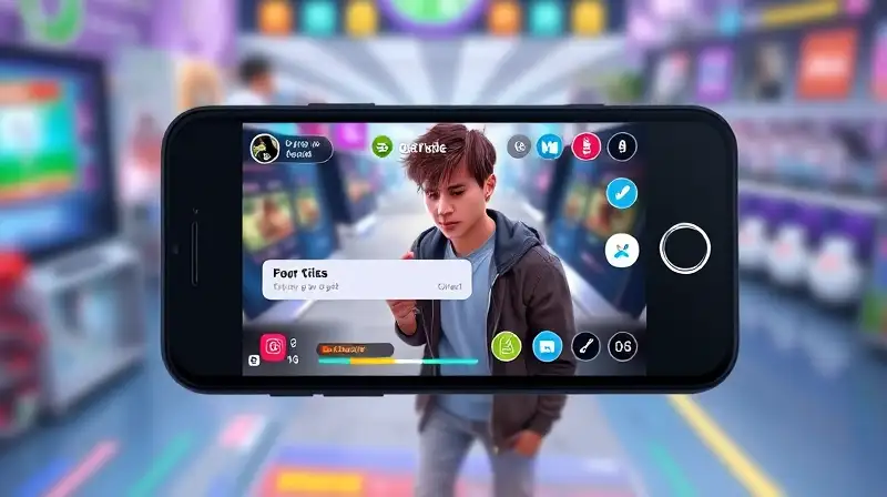 Pantalla de móvil con chat y juego