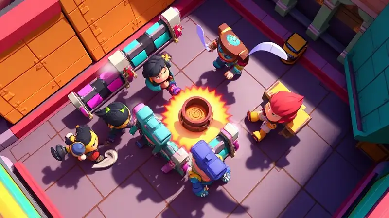 Personajes de Brawl Stars en acción intensa