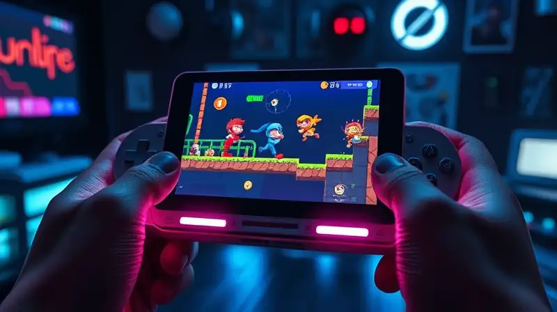 Consola futurista iluminada