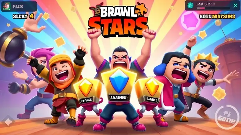 Personajes de Brawl Stars celebran en equipo