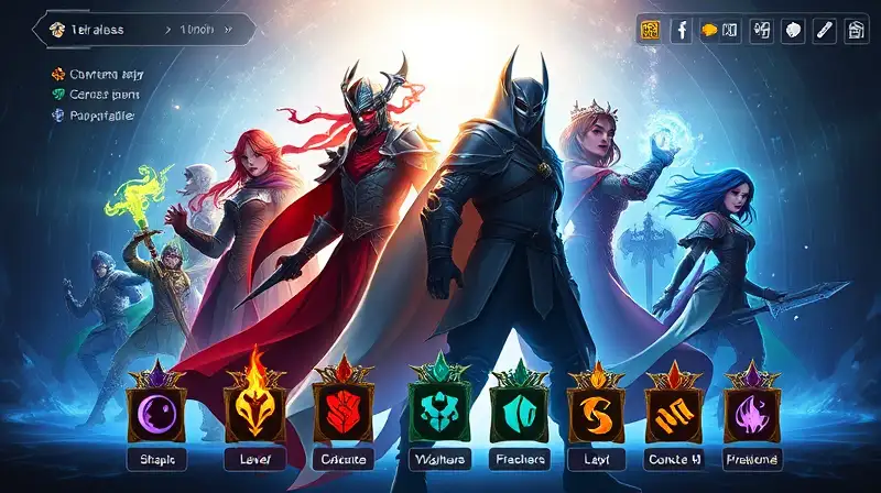Personajes RPG fantasía con armas y magia