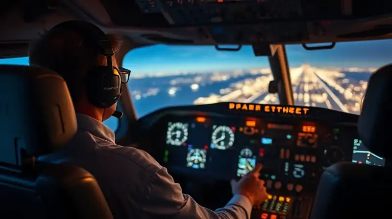 Piloto simula vuelo realista en cabina