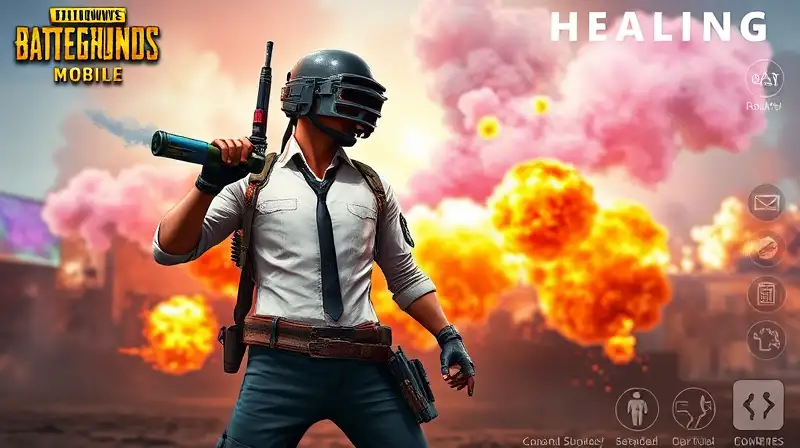 Personaje de PUBG Mobile usando granada humo