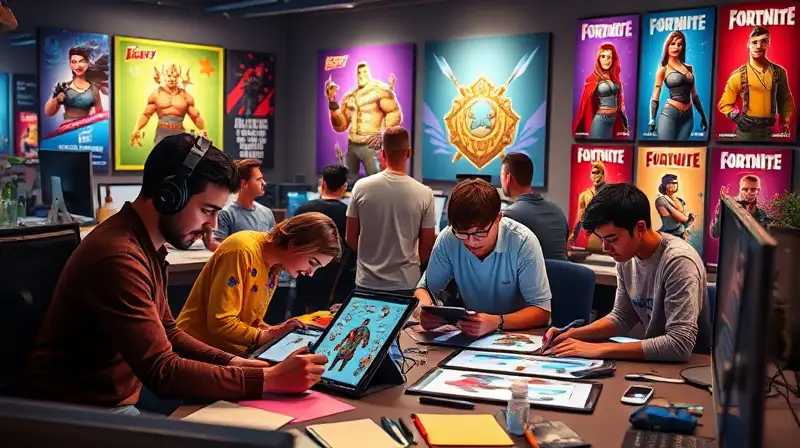 Equipo creativo diseña skins vibrantes para Fortnite