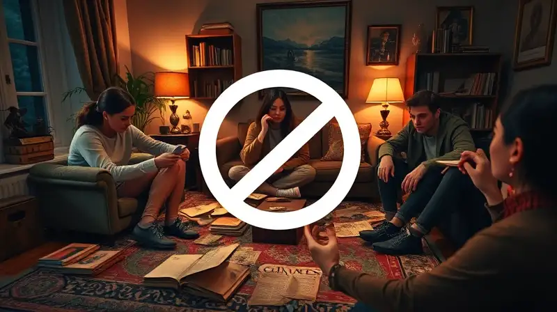 Amigos resuelven acertijos en sala acogedora