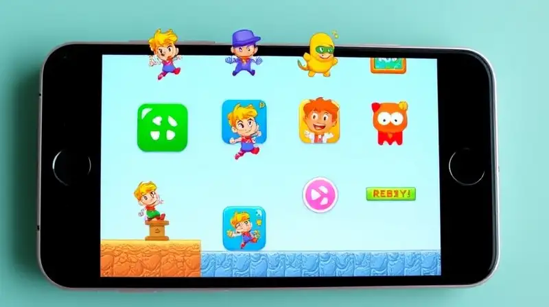 Iconos coloridos de juego iOS sin internet