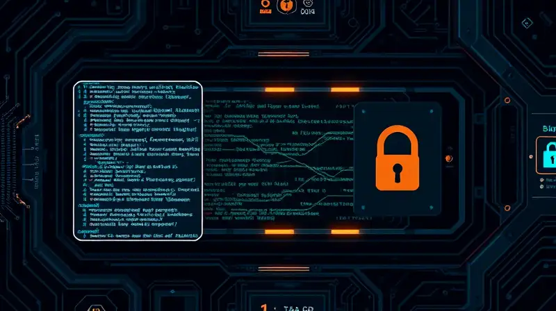 Código digital cifrado con diseño futurista