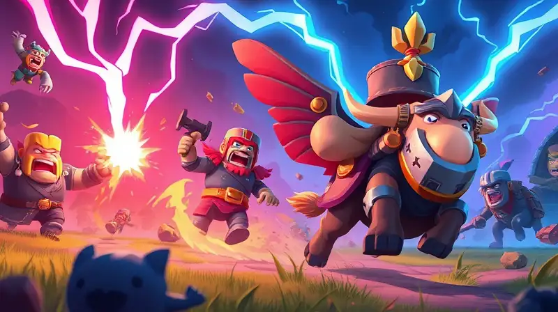 Batalla Clash Royale: Hog Rider y Zap