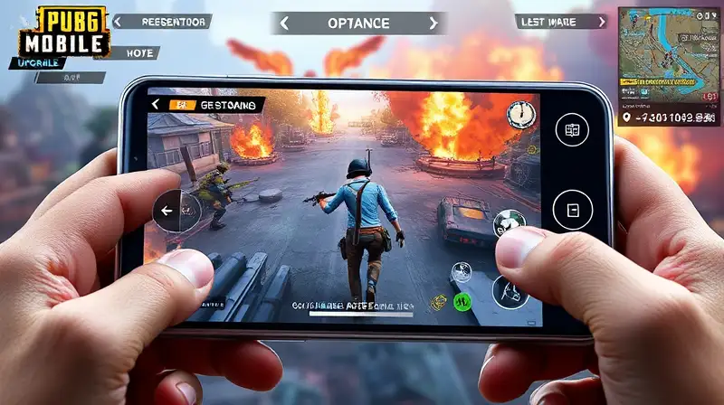 Juego dinámico PUBG Mobile con interfaz futurista