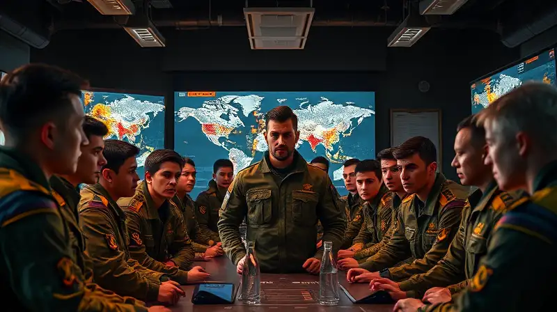 Líder confiado inspira equipo diverso estratégico
