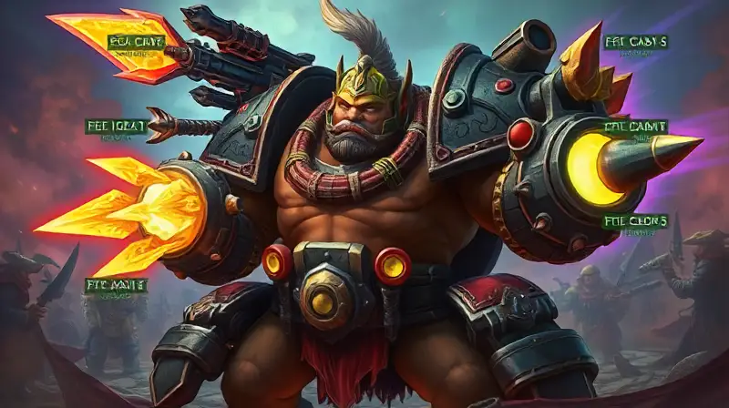 Personaje tanque de WoW en batalla épica