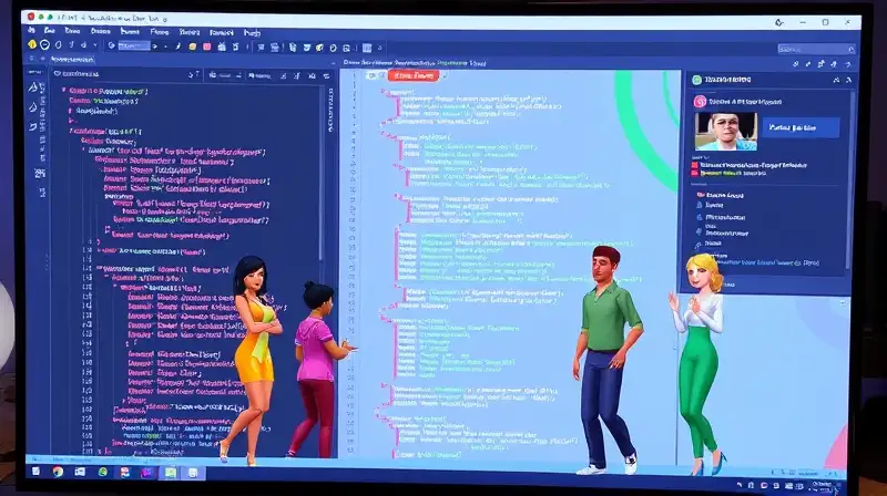 Pantalla muestra Sims