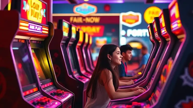Máquinas arcade brillan