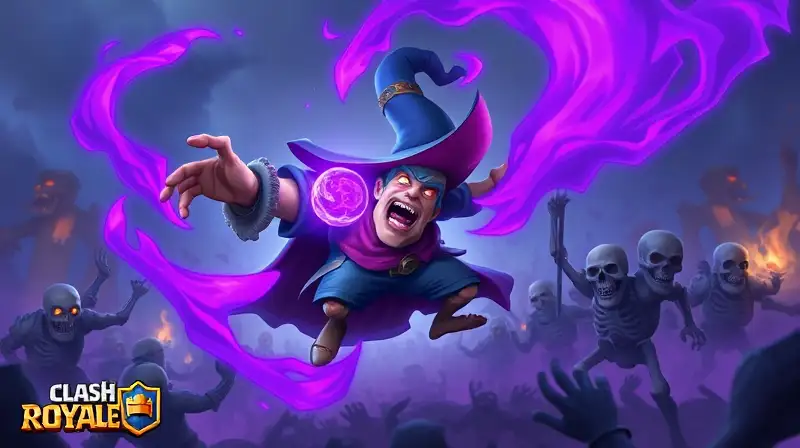 Bruja oscura ataca con energía mágica